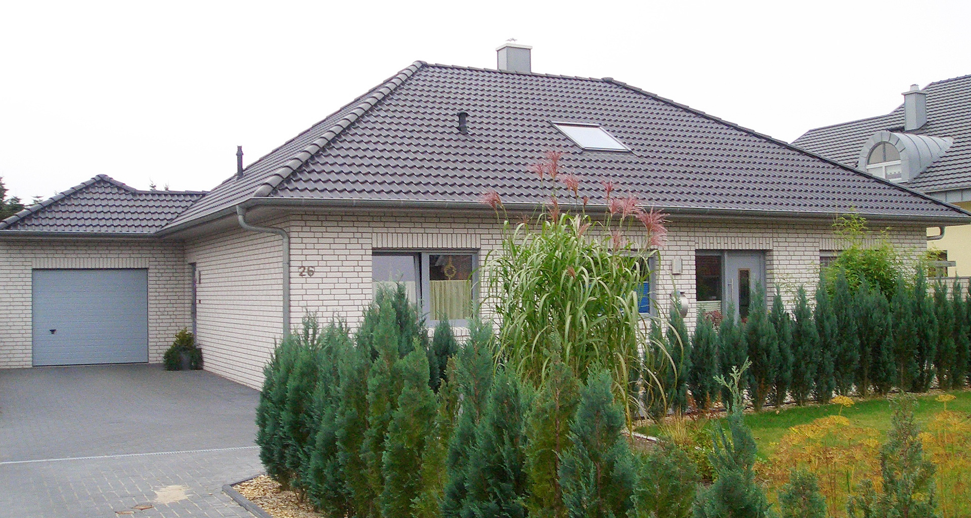 Barrierefreier Bungalow Nordhorn Front mit Garage