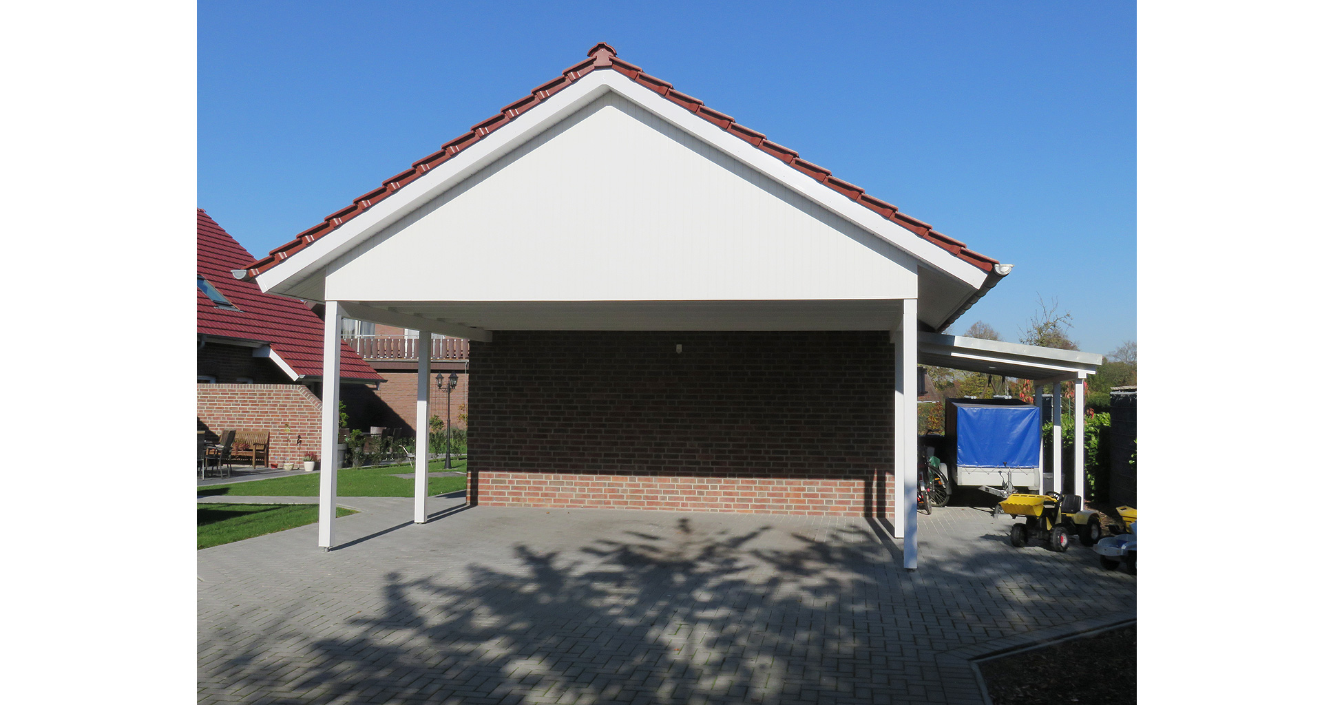 Einliegerwohnung Gros-Hesepe Carport Großaufahme