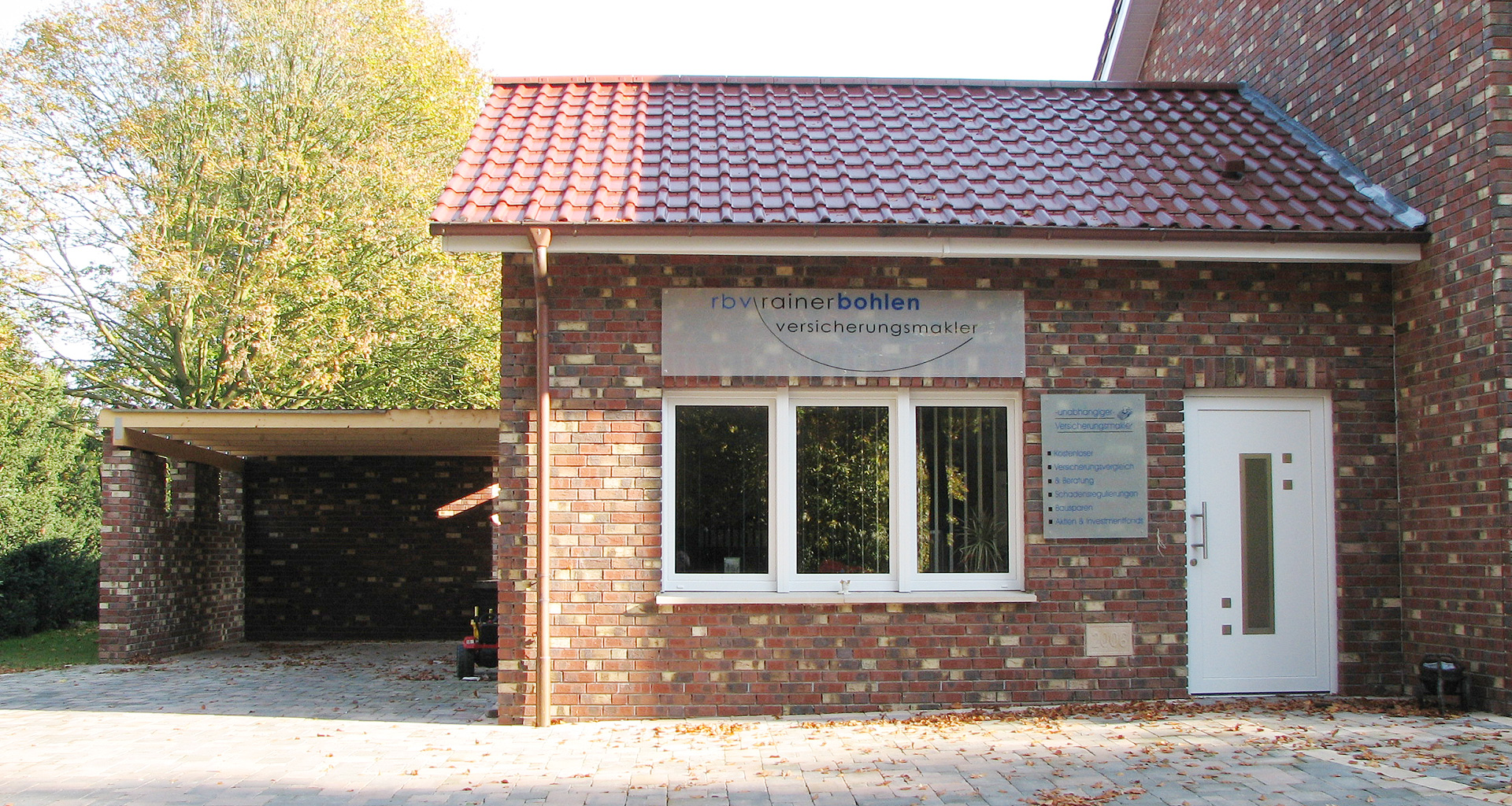 Anbau Bürotrakt Meppen-Groß-Fullen Front mit Eingang